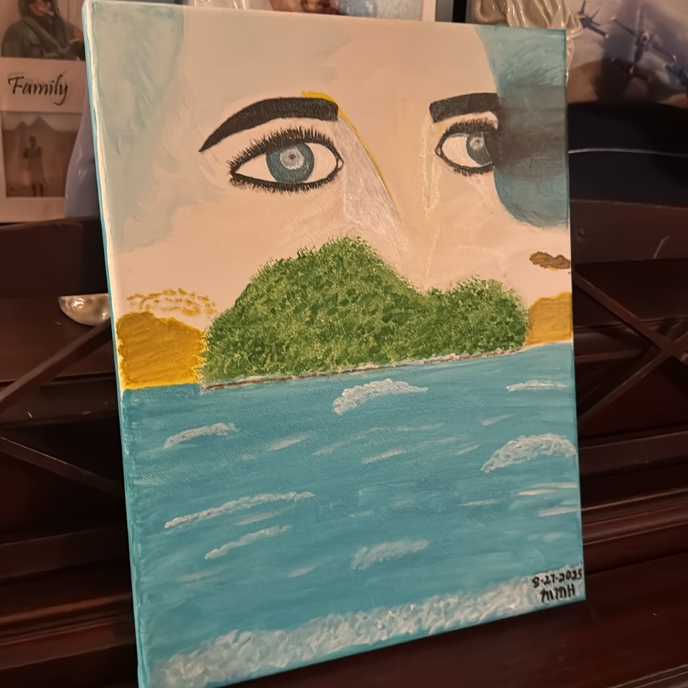 Scenic Eye Art Canvas - Blue and Green - Picture 3 of 3